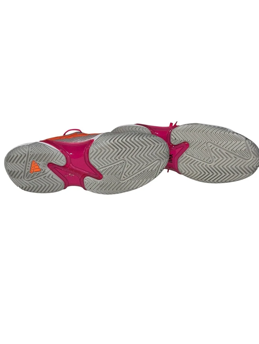 Adidas Barricade Women's Tennis-Pickleball Shoes Grey/Pink/Orange Size 8